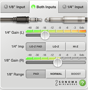 Sonoma Wire Works' GuitarJack Control Panel