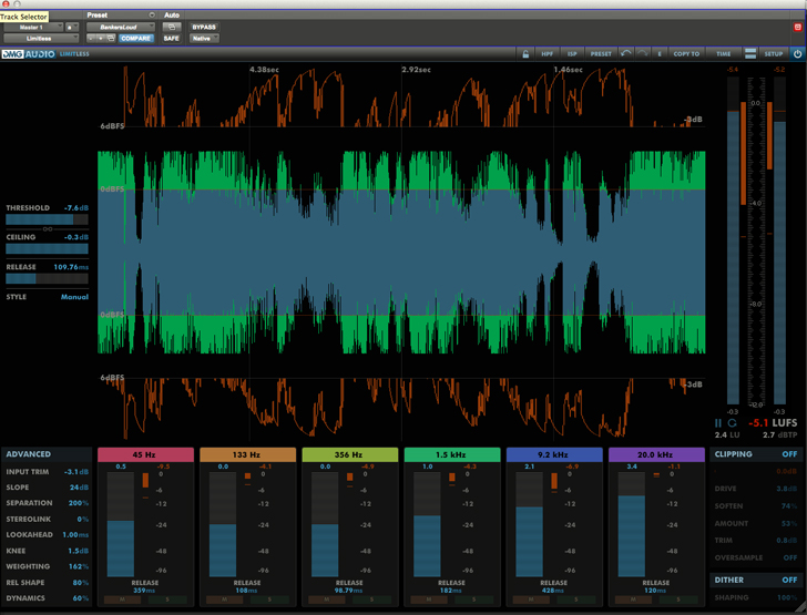 DMG Audio Limitless Mastering Limiter Plug-in