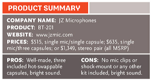 JZ Microphones BT-201 Condenser Microphone