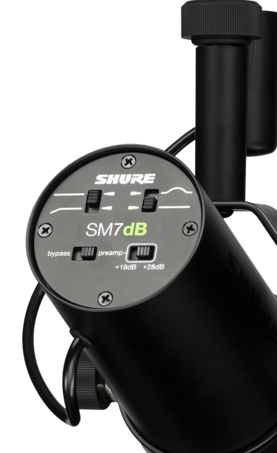 The Back Of the Shure Microphones SM7dB