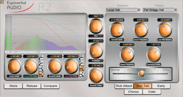 Exponential Audio PhoenixVerb and R2 Reverb Plug-Ins