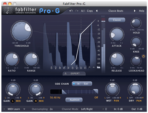 FabFilter Pro-G Gate/Expander/Ducker Plug-in