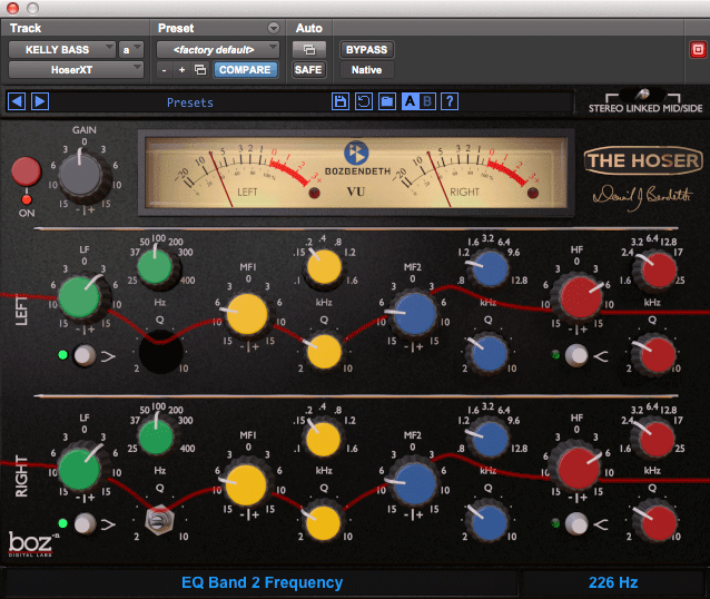 The Hoser XT EQ Plug-in from Boz Digital Labs