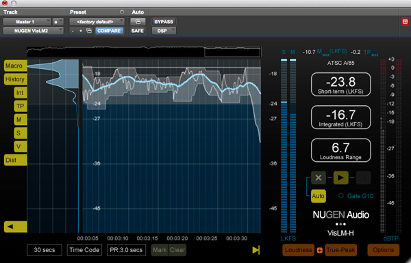 NUGEN Audio Loudness Toolkit 2 VisLM-H Loudness Meter