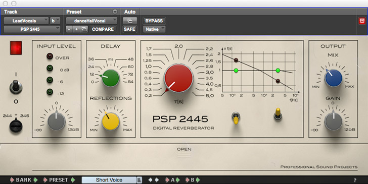 PSPaudioware PSP 2445 Reverb Plug-in