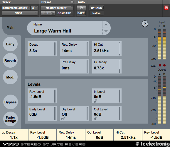 TC Electronic VSS3 Stereo Source Reverb