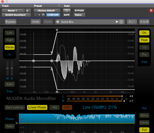 NUGEN Audio Stereo Pack-Monofilter