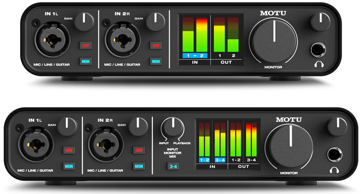 MOTU M2 and M4 Interfaces