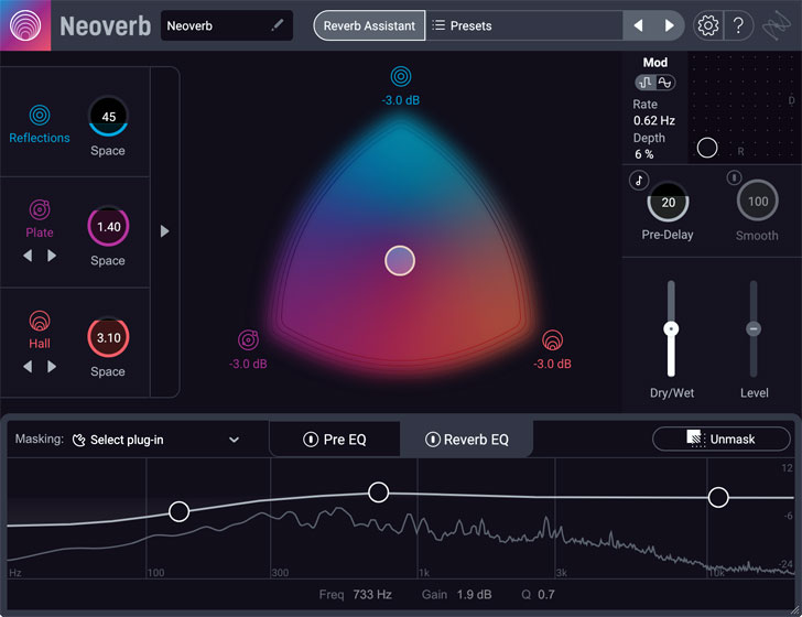 iZotope Neoverb Main GUI