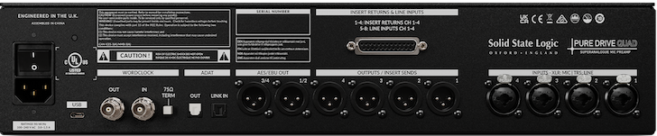 SSL PURE DRIVE QUAD OCTO Mic Pre-Amps