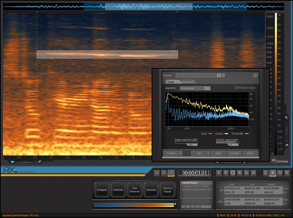 Broadband Noise Spectral Repair Izotope Rx Vinyl