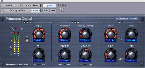Eventide/Princeton Digital 2016 Reverb plug-in