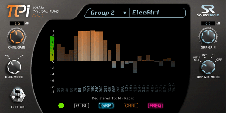 Sound Radix Pi--Phase Interactions Mixer